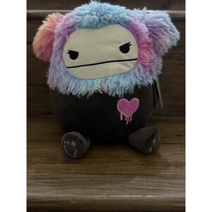 (NEW With‎ Tags) Frumpy The EMO Valentines Black Bigfoot 8in Squishmallow Plush